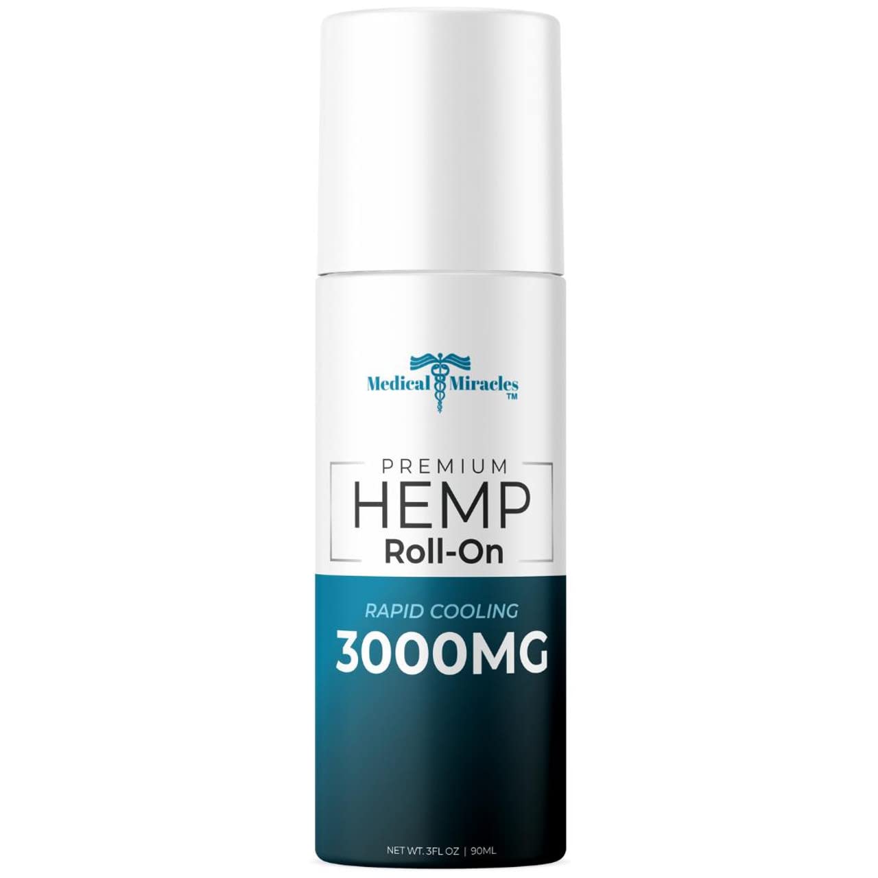 Medical Miracles New Hemp Oil Roll On - Ideal for Muscles, Hips, Joints, Neck, Back, Elbows, Fingers, Hands, and Knees (3000mg Roll-On) Medical Miracles buy supplements canada