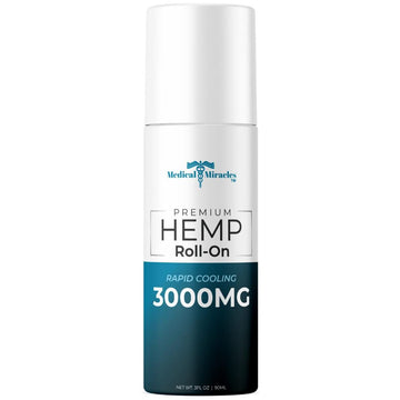 Medical Miracles New Hemp Oil Roll On - Ideal for Muscles, Hips, Joints, Neck, Back, Elbows, Fingers, Hands, and Knees (3000mg Roll-On) Medical Miracles buy supplements canada