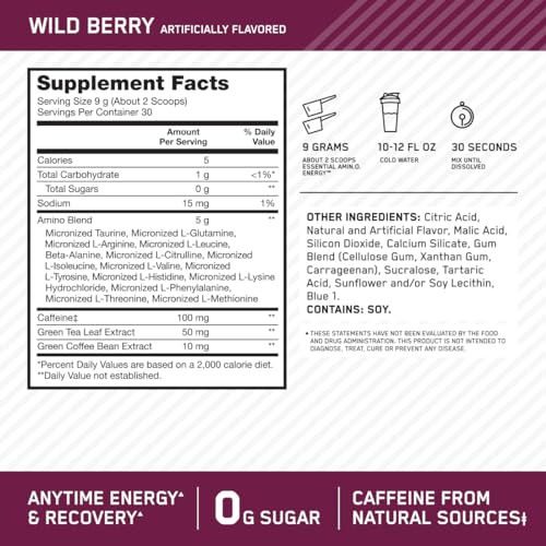 Optimum Nutrition Amino Energy - Pre Workout with Green Tea, BCAA, Amino Acids Optimum Nutrition buy supplements canada