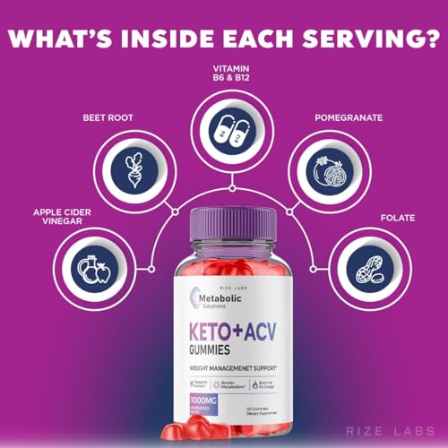 (2 Pack) Metabolic Solutions Keto ACV Gummies, Metabolic Solutions Keto+ACV Gummies rize labs buy supplements canada