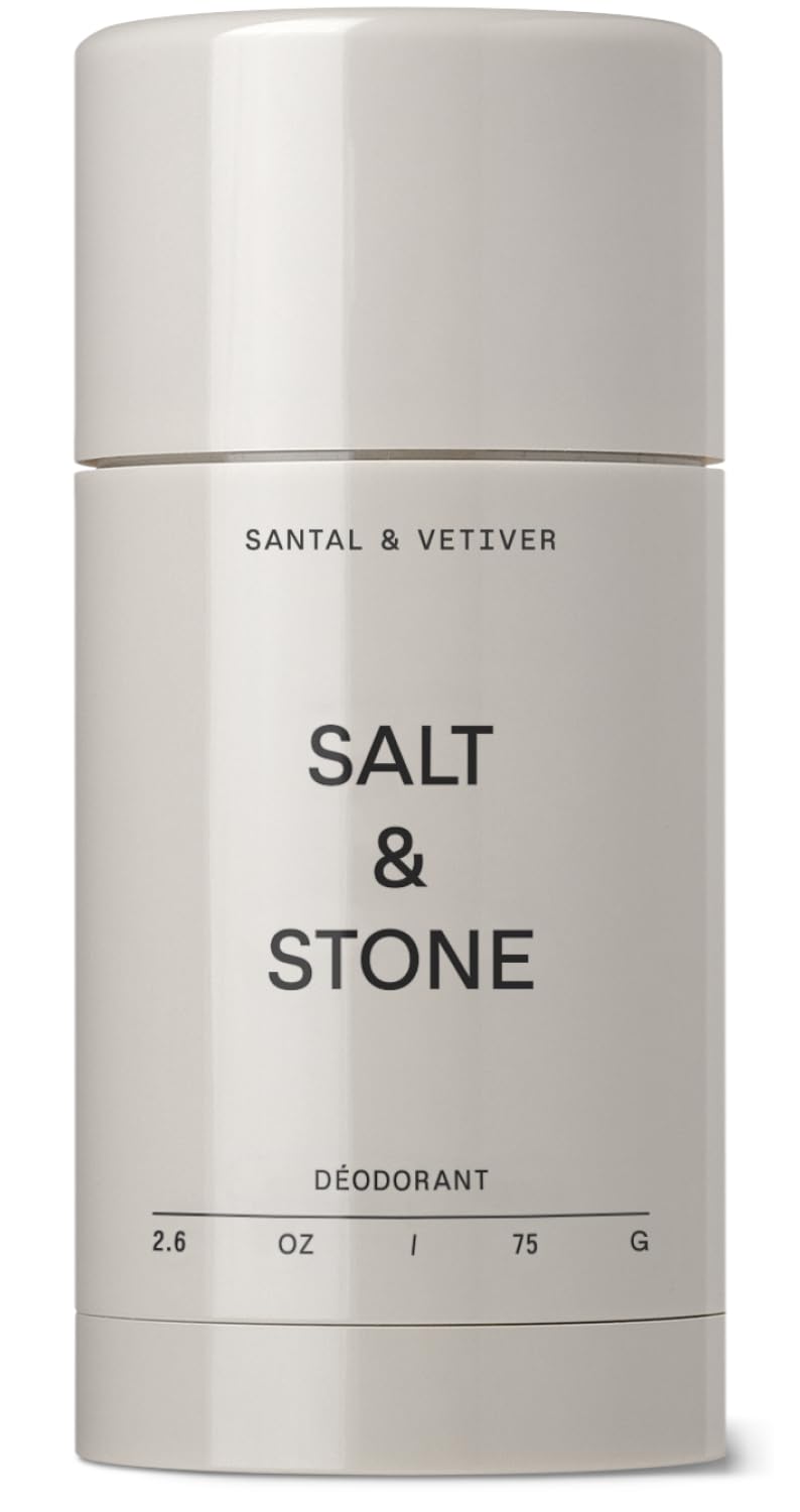 Salt & Stone Aluminum Free Deodorant | Extra Strength 48 Hour Protection for Women & Men | Made with Seaweed Extracts, Niacinamide & Prebiotics | Santal & Vetiver Salt & Stone buy supplements canada