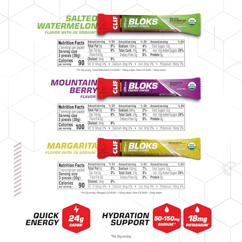 CLIF BLOKS - Energy Chews - Variety Pack - Non-GMO - Plant Based Clif Bar buy supplements canada