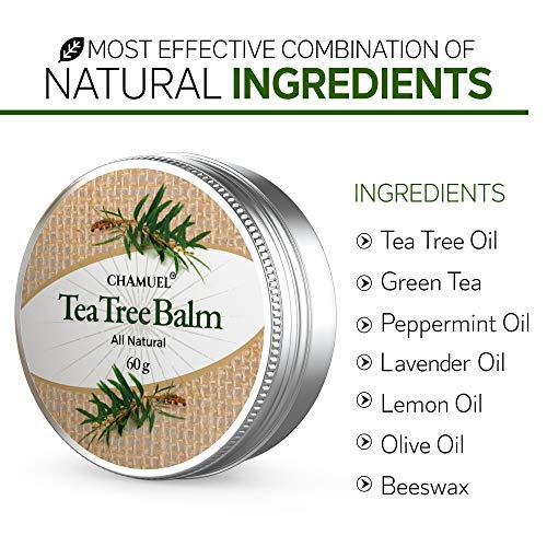 TEA TREE OIL BALM -100% All Natural | Great Cream for Soothing Irritations like Eczema Chamuel buy supplements canada