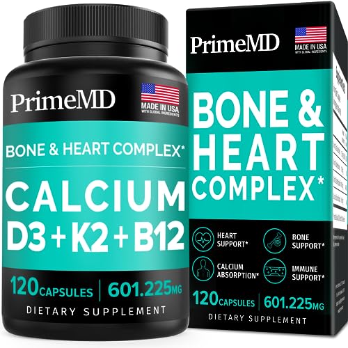 Calcium 600mg, Vitamin D3 K2 B12 Supplement - For Heart, Bone & Immune Support PrimeMD buy supplements canada