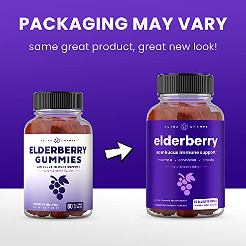 Elderberry Gummies | Sambucus Elderberry Gummies for Adults & Kids | Vitamin C NutraChamps buy supplements canada