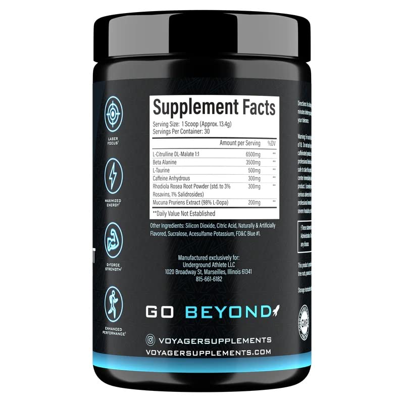 Voyager Supplements Pre-Workout Powder | Rocket Razz | Intense Pump | Maximized Voyager Supplements buy supplements canada