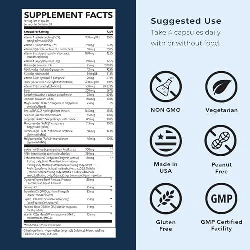 LifeSeasons Men's Multivitamin – High Potency with 21 Vitamins & Minerals, PureWay-C®, NAD+, Active B-Vitamins, TRAACS® Chelates LifeSeasons buy supplements canada