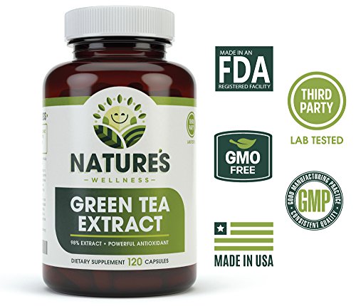 Green Tea Extract 98% Standardized with EGCG | Healthy Weight Support, Metabolism Natures Wellness buy supplements canada