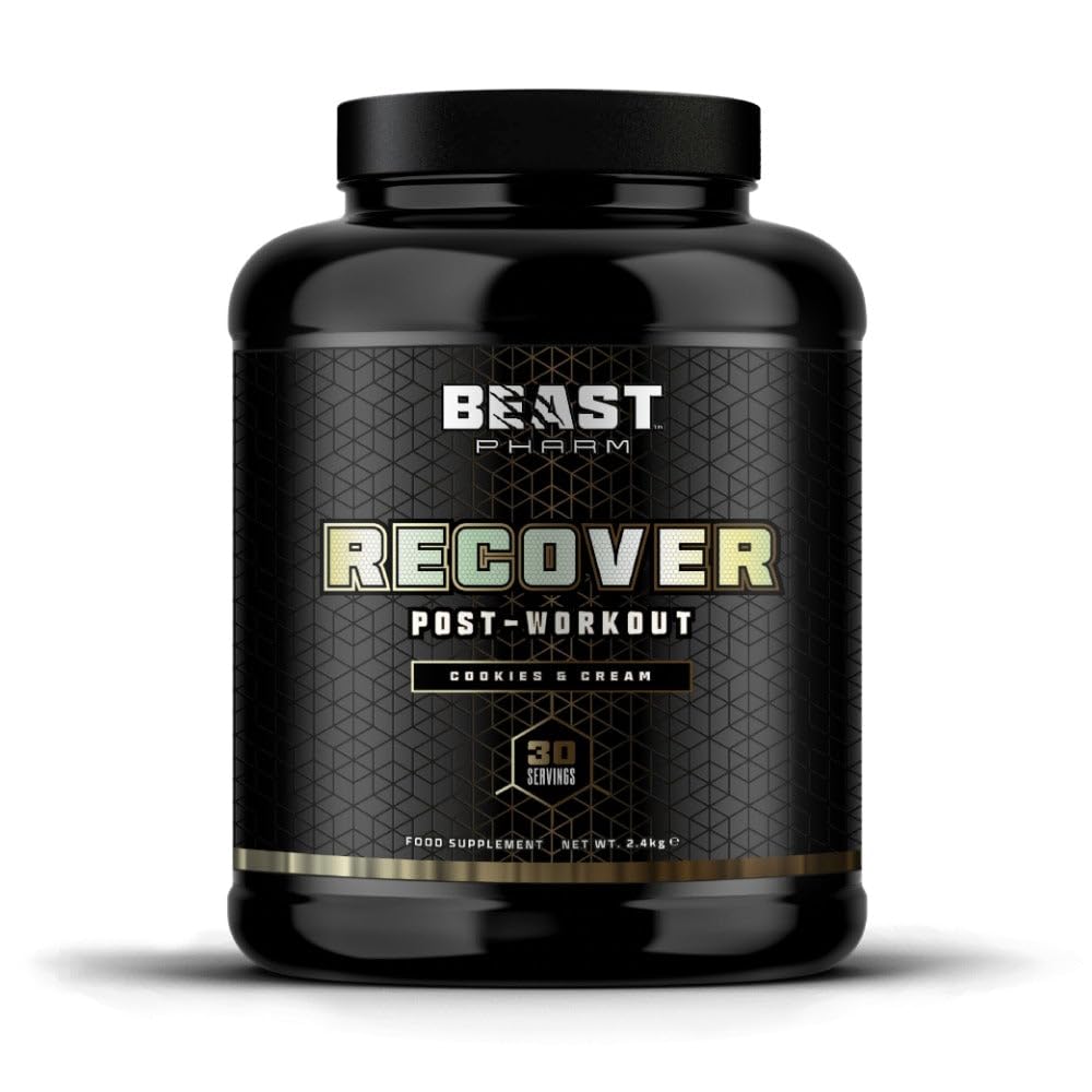 Beast Pharm | Recover Whey Protein Powder | 2.4kg/30 Servings | Cookies & Cream Beast Pharm buy supplements canada