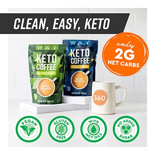 360 Nutrition Instant Keto Coffee with MCT Oil, Coconut Oil, Sweetened, Gluten Free 360 Nutrition buy supplements canada