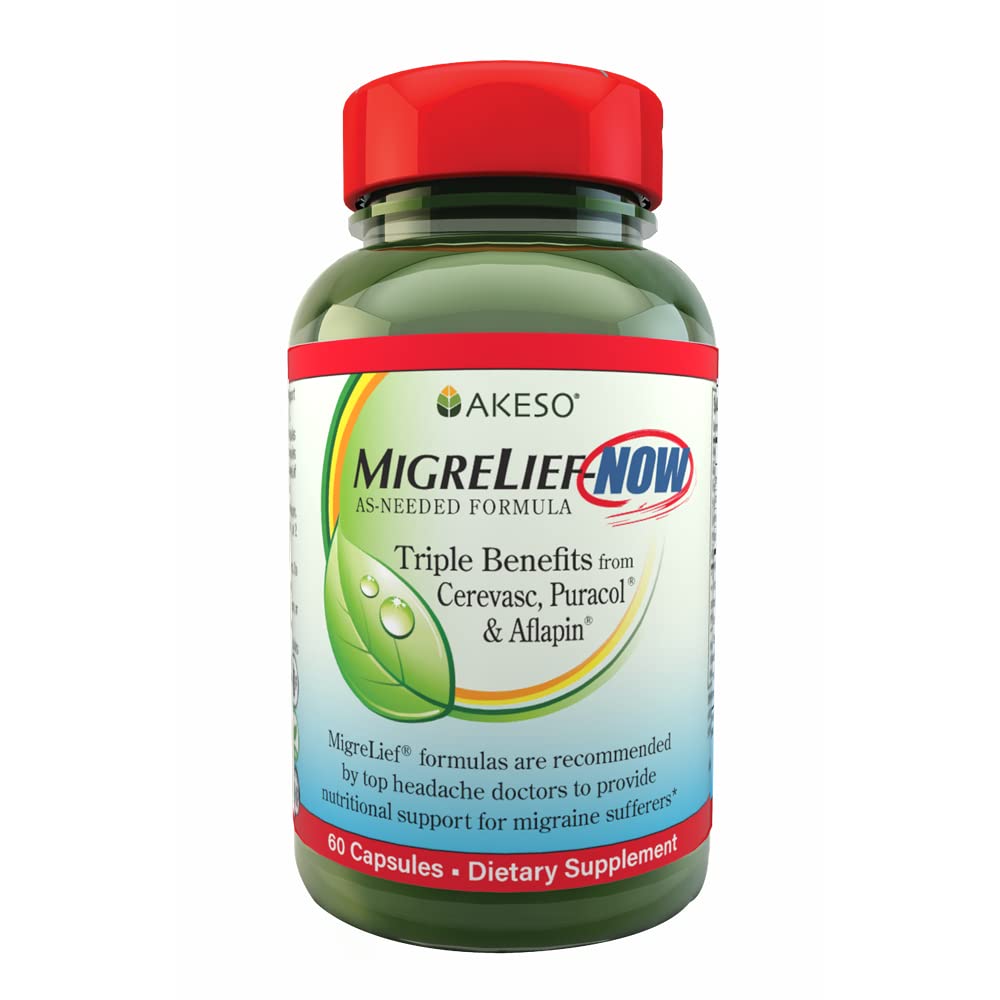 MigreLief-Now Fast-Acting Formula, As-Needed Nutritional Support for Migraine and Headache Sufferers - 60 Vegetarian Capsules MigreLief buy supplements canada