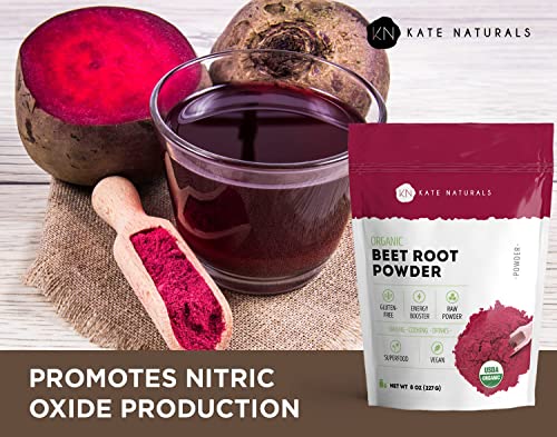 Kate Naturals Beet Root Powder for Baking & Smoothies (8oz) USDA Organic Beetroot Powder Kate Naturals buy supplements canada