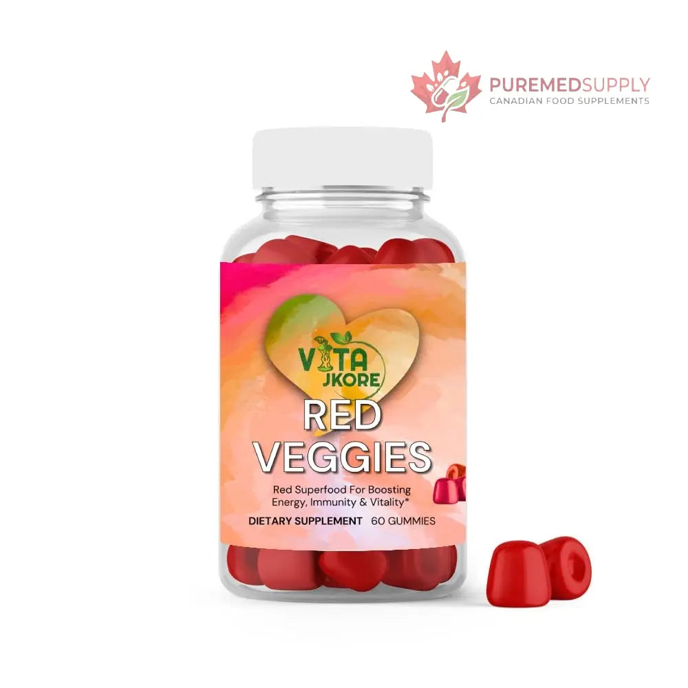 VITA JKORE Red Veggies Superfood Gummies, Energy & Immunity Booster, 60 Count Dietary Supplement, Natural Beetroot Blend VITA JKORE buy supplements canada