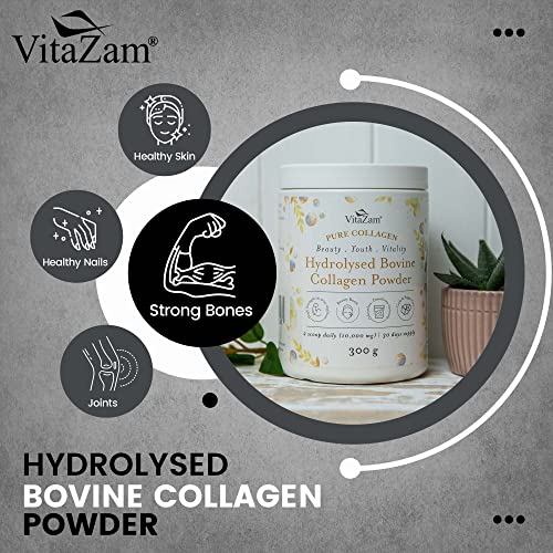 Vitazam Bovine Collagen Peptides - Hydrolyzed Type 1 & 3 Collagen Powder Protein Supplement for Healthy VitaZam buy supplements canada