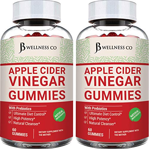 (2-Pack | 120 Gummies) Premium Apple Cider Vinegar Gummies - Raw, Natural, Unfiltered ACV JB Wellness Co buy supplements canada