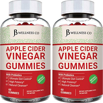 (2-Pack | 120 Gummies) Premium Apple Cider Vinegar Gummies - Raw, Natural, Unfiltered ACV JB Wellness Co buy supplements canada