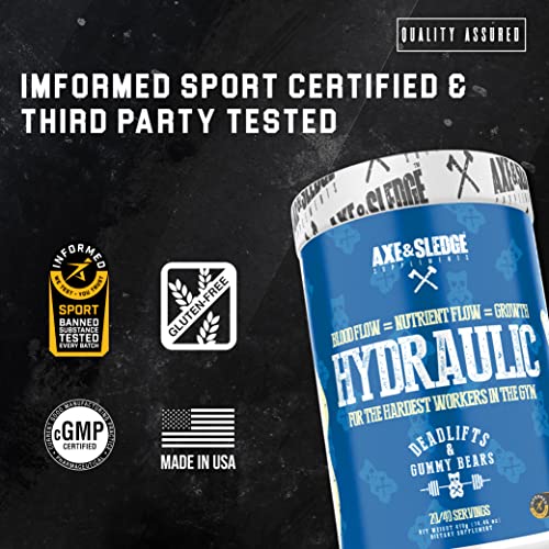 Axe & Sledge Supplements Hydraulic Stimulant-Free Pre-Workout Powder, ICEE Blue Axe & Sledge buy supplements canada