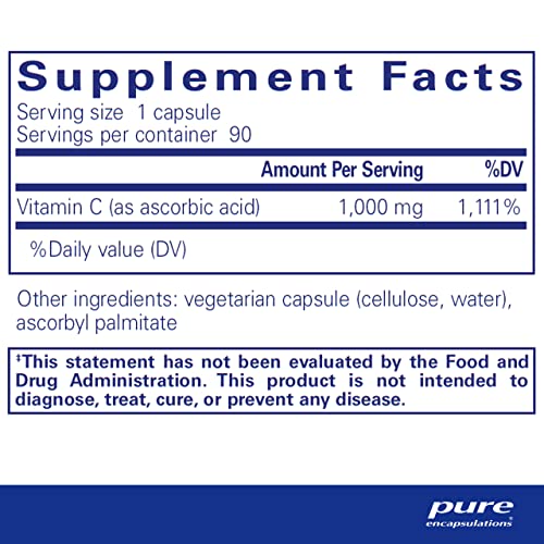 Pure Encapsulations Ascorbic Acid Capsules, 90 Capsules Pure Encapsulations buy supplements canada