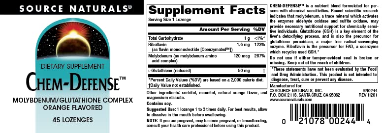 Source Naturals Chem-Defense - 45 Orange Lozenges Source Naturals buy supplements canada