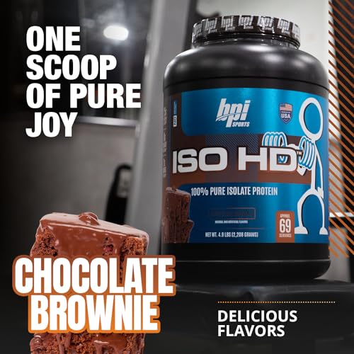 BPI Sports ISO HD Isolate Protein Chocolate Brownie - 69 Servings, 5.4 pounds BPI Sports buy supplements canada