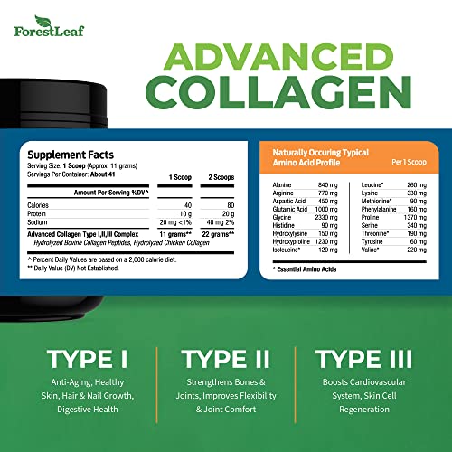 Collagen Peptides Powder Unflavored - Hydrolyzed Collagen Protein Powder ForestLeaf buy supplements canada