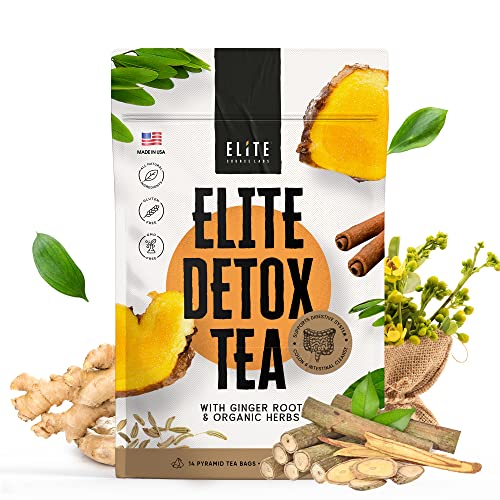 Elite Detox Tea: Natural Organic 7-Herbal Blend for Gentle Cleansing as Needed. Bloating Tea Elite Source Labs buy supplements canada
