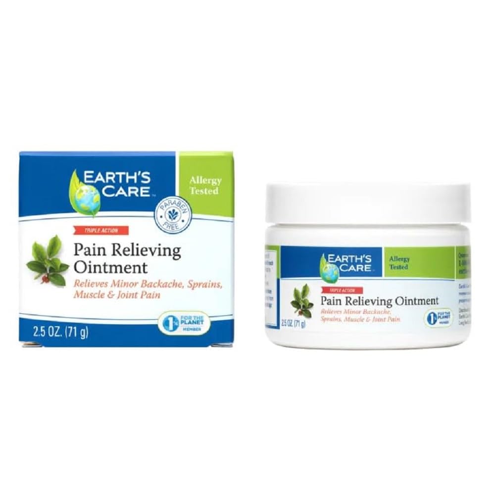 Earth's Care Pain Relieving Ointment - Triple Action Muscle and Joint Cream - Topical Analgesic 2.5 oz. (71 g) Earth's Care buy supplements canada