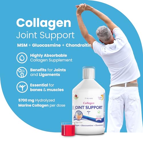 Swedish Nutra Joint Support Collagen - Pack of 500ml, 33 Day Supply | Berry Flavour | with Vitmain C & Glucosamine Swedish Nutra buy supplements canada