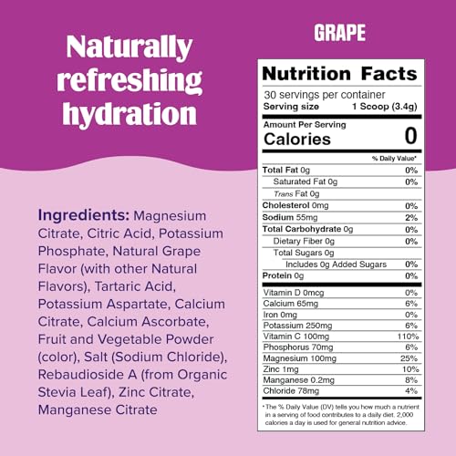 Ultima Replenisher Daily Electrolyte Drink Mix – Grape, 30 Servings – Hydration Powder Ultima Replenisher buy supplements canada