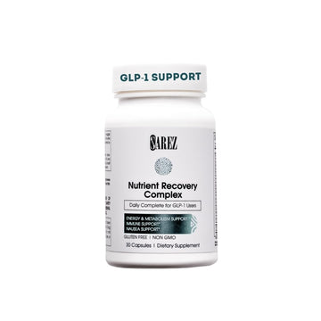 Sarez GLP-1 Support Capsules — Methylated Vitamins & Chelated Minerals — Energy, Metabolism, Hair & Daily Nutrient Support — with Ginger for Nausea — Gentle on Stomach — 30 Day Supply Sarez buy supplements canada