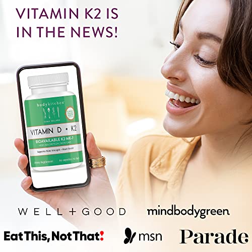 Body Kitchen Vegan Plant-Based Vitamin D3 + K2 (MK7) Supplement, Bone and Heart Body Kitchen buy supplements canada