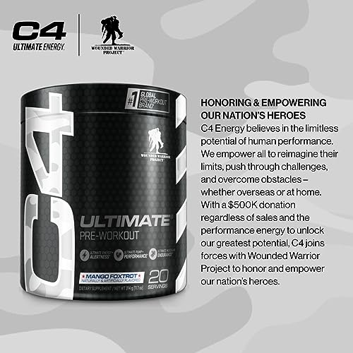 Cellucor C4 Ultimate x WWP Pre Workout Powder Mango Foxtrot - Sugar Free Preworkou Cellucor buy supplements canada