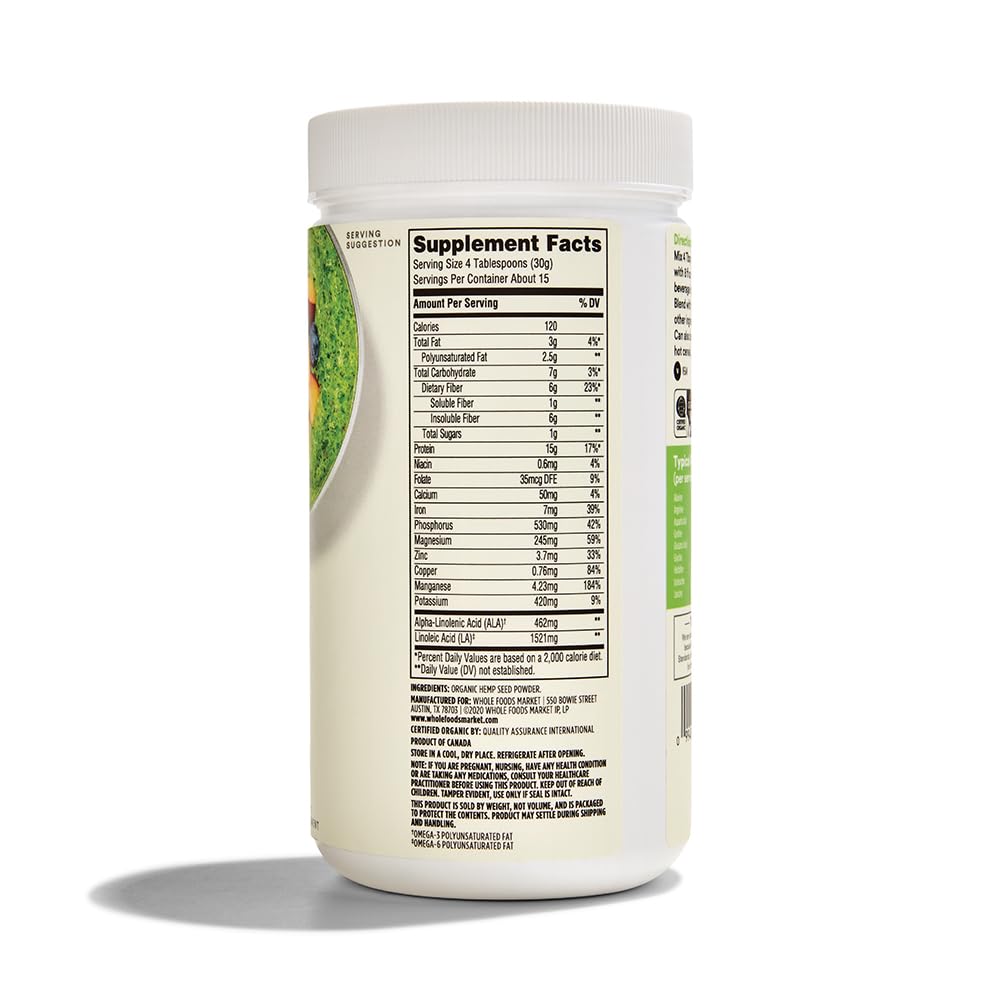 365 by Whole Foods Market, Organic Hemp Protein Powder Unflavored, 16 oz 365 by Whole Foods Market buy supplements canada
