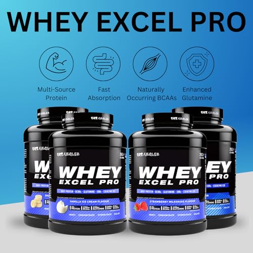 Out Angled Whey Excel Pro Whey Protein Powder Vanilla Flavour, 2kg, 66 Servings, High Protein Powder OUT ANGLED buy supplements canada