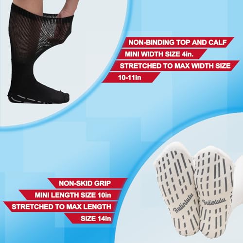 Bulinlulu Extra Width Diabetic Socks Women Men-4 Pairs Super Wide Edema Bulinlulu buy supplements canada
