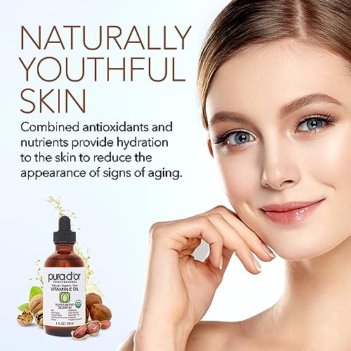 PURA D'OR 4 Oz ORGANIC Vitamin E Oil Blend 70,000 IU - 100% Natural Hexane Free, Sweet Almond PURA D'OR buy supplements canada