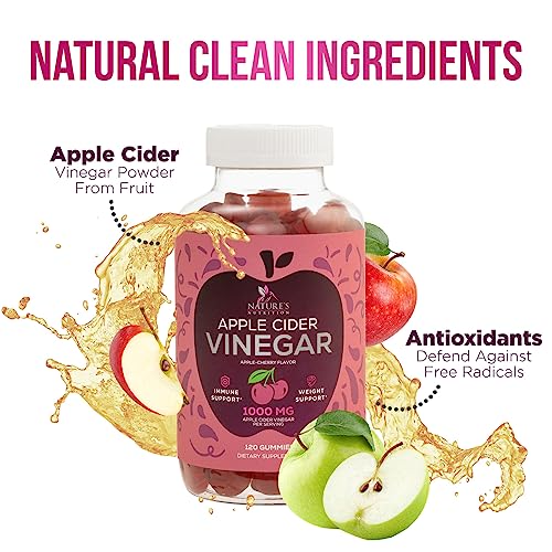 Vegan Apple Cider Vinegar Gummies | Max Strength 1000mg | Gelatin-Free, Vegan, Non-GMO Nature's Nutrition buy supplements canada