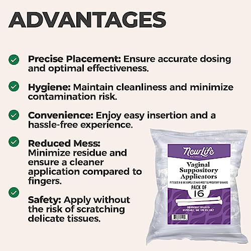 NewLife Naturals Disposable Plastic Vaginal Suppository Applicators - Fits Most Boric Acid Suppositories NewLife Naturals buy supplements canada