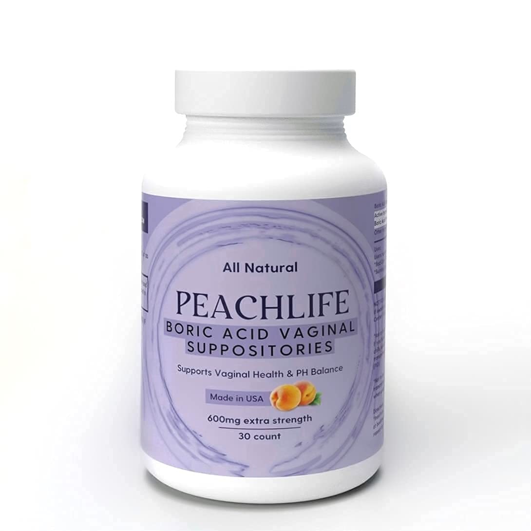 Peachlife Boric Acid Suppositories and Small Soft Menstrual Cup with Ring Pull Peachlife buy supplements canada