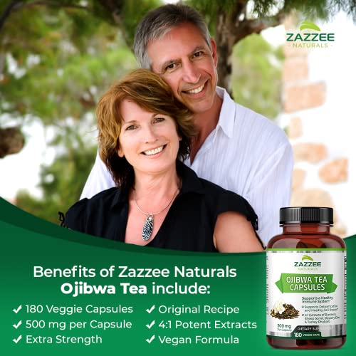 Zazzee Extra Strength Ojibwa Tea 500 mg, 180 Vegan Capsules, Rene Caisse's Original Zazzee buy supplements canada