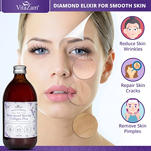 Diamond Elixir Marine Liquid Collagen Type 1 & 3 Hydrolysed Collagen Peptides 10000mg VitaZam buy supplements canada