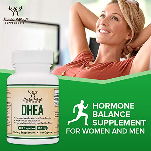 DHEA 100mg | 180 Capsules | Max Strength 6 Month Supply | Third Party Tested | Hormone Double Wood Supplements buy supplements canada