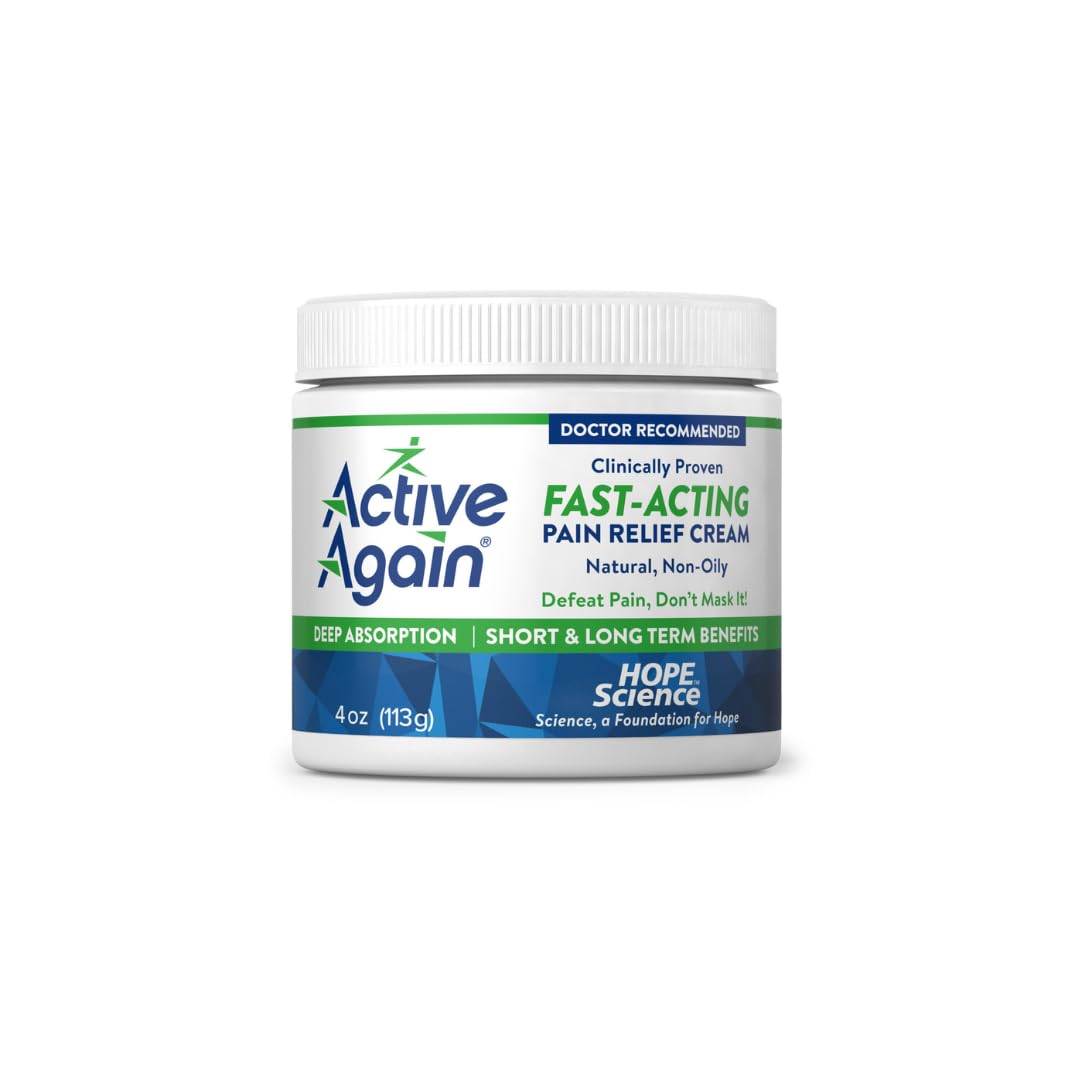 ACTIVE AGAIN Joint & Muscle Cream, 4oz | Clinically Proven for Joint Health and Mobility, Muscle, Back, Knee, Shoulder | Long Term Results| Doctor Approved | Made in USA ACTIVE AGAIN buy supplements canada