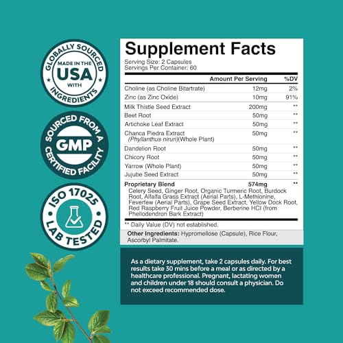 Liver Cleanse Detox & Repair Formula - Herbal Liver Support Supplement with Milk Thistle Natures Craft buy supplements canada