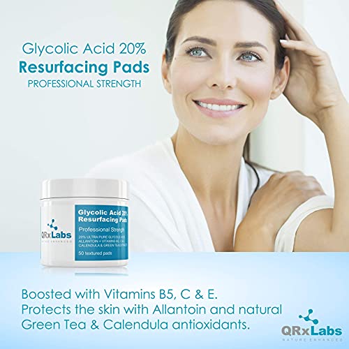 QRxLabs Glycolic Acid 20% Resurfacing Pads for Face & Body with Vitamins B5 QRxLabs buy supplements canada