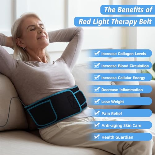 Red Light Therapy Near Infrared Light Therapy Wrap Belt for Body with Timer for Waist Back Shoulder AKYSUN buy supplements canada