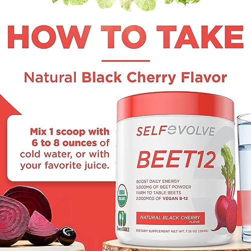 selfevolve Beet12 - Organic Beet Root Powder Enhanced with Vitamin B12, Nitric Oxide Booster selfevolve buy supplements canada