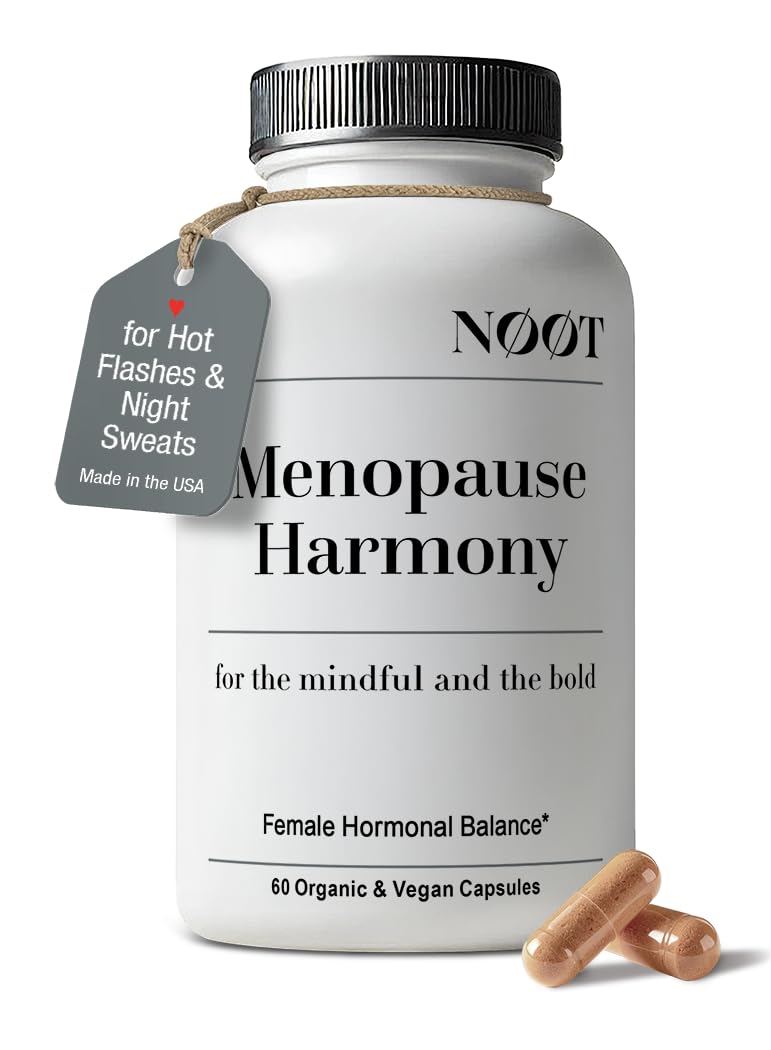 NOOT Menopause Harmony - Menopause Supplements for Women, Night Sweats & Hot Flash Relief, Hormone Balance for Women with Aguaje Fruit, Genistein and Vitex, Biohacking & Nootropics, 60 Capsules NØØT buy supplements canada