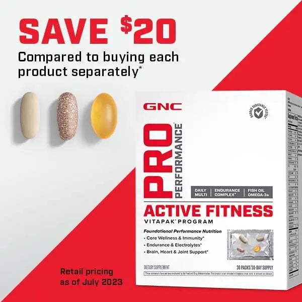GNC Pro Performance Active Fitness Vitapak Program | 30 Servings GNC buy supplements canada