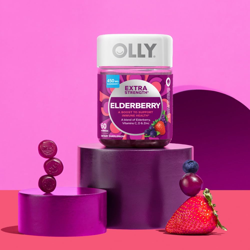 OLLY Extra Strength Elderberry Gummies, Immune Support, 450mg Elderberry, Vitamin C OLLY buy supplements canada